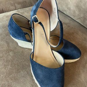 Talbots Navy Suede Espadrille